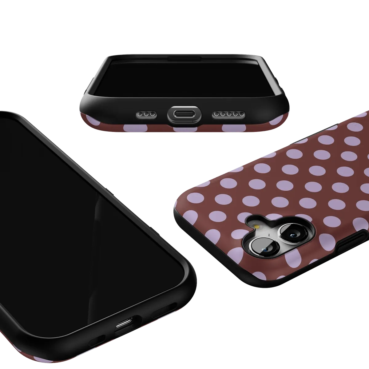 Spotted in SoHo | Burgundy Polka Dot Case