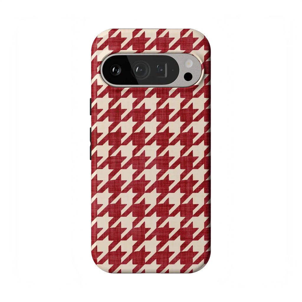 Scarlet Stitch | Red Houndstooth Case