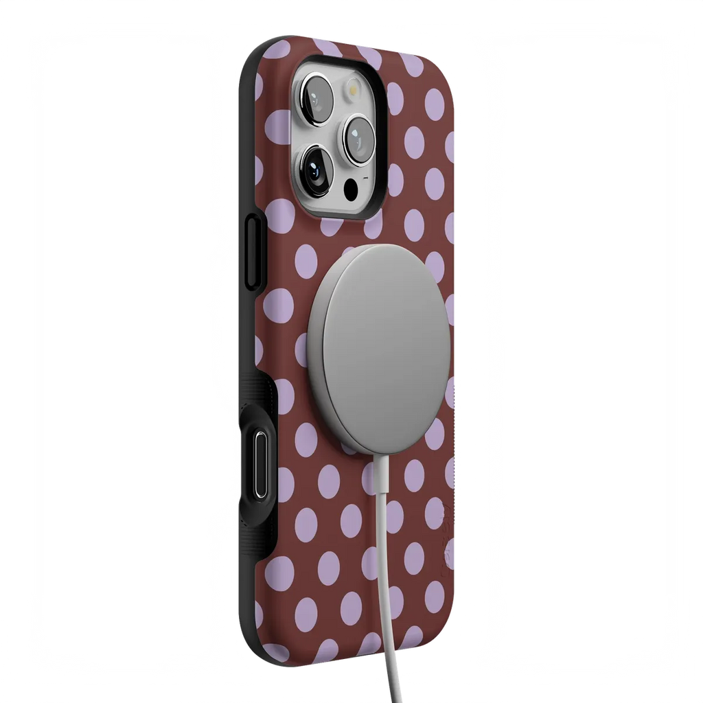 Spotted in SoHo | Burgundy Polka Dot Case
