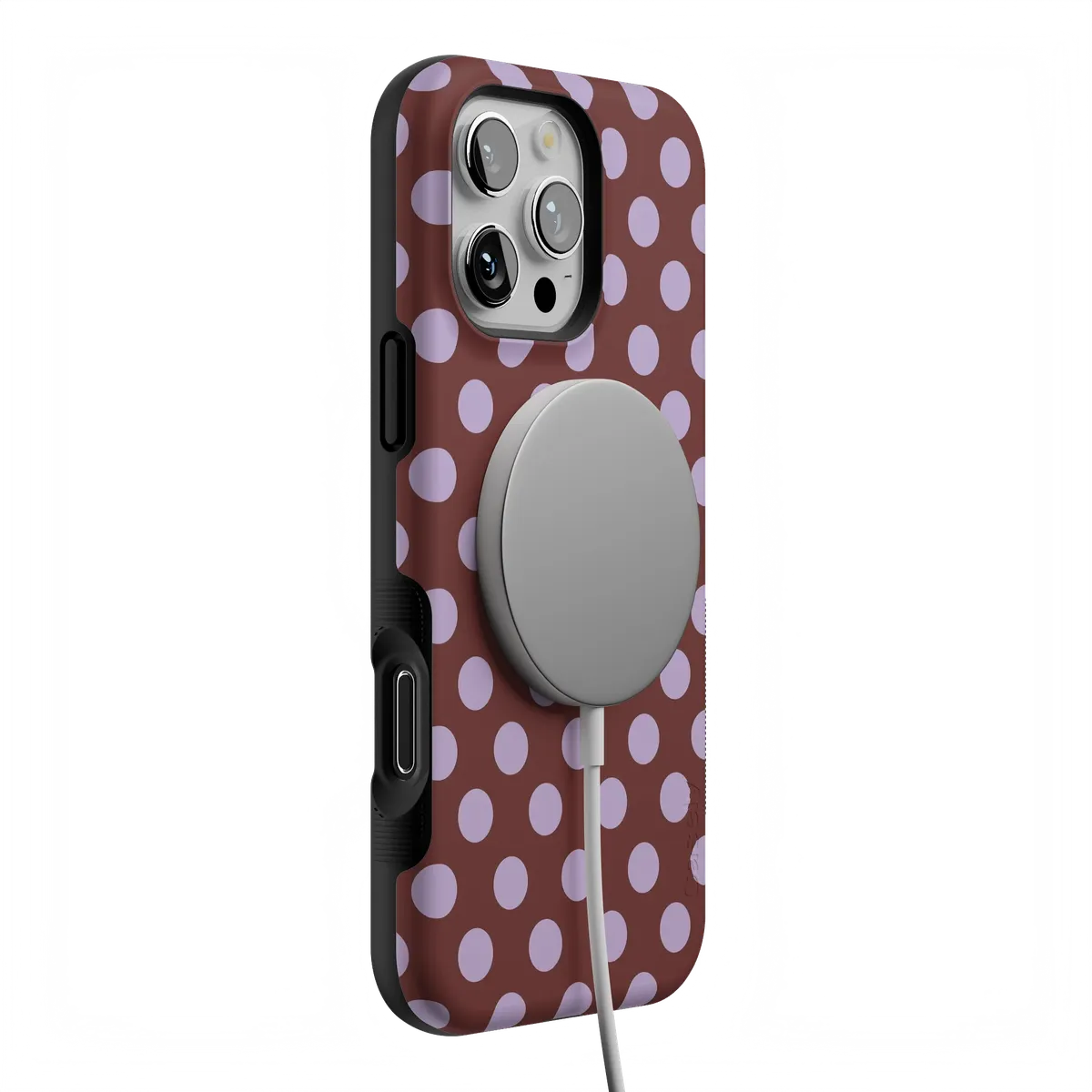 Spotted in SoHo | Burgundy Polka Dot Case