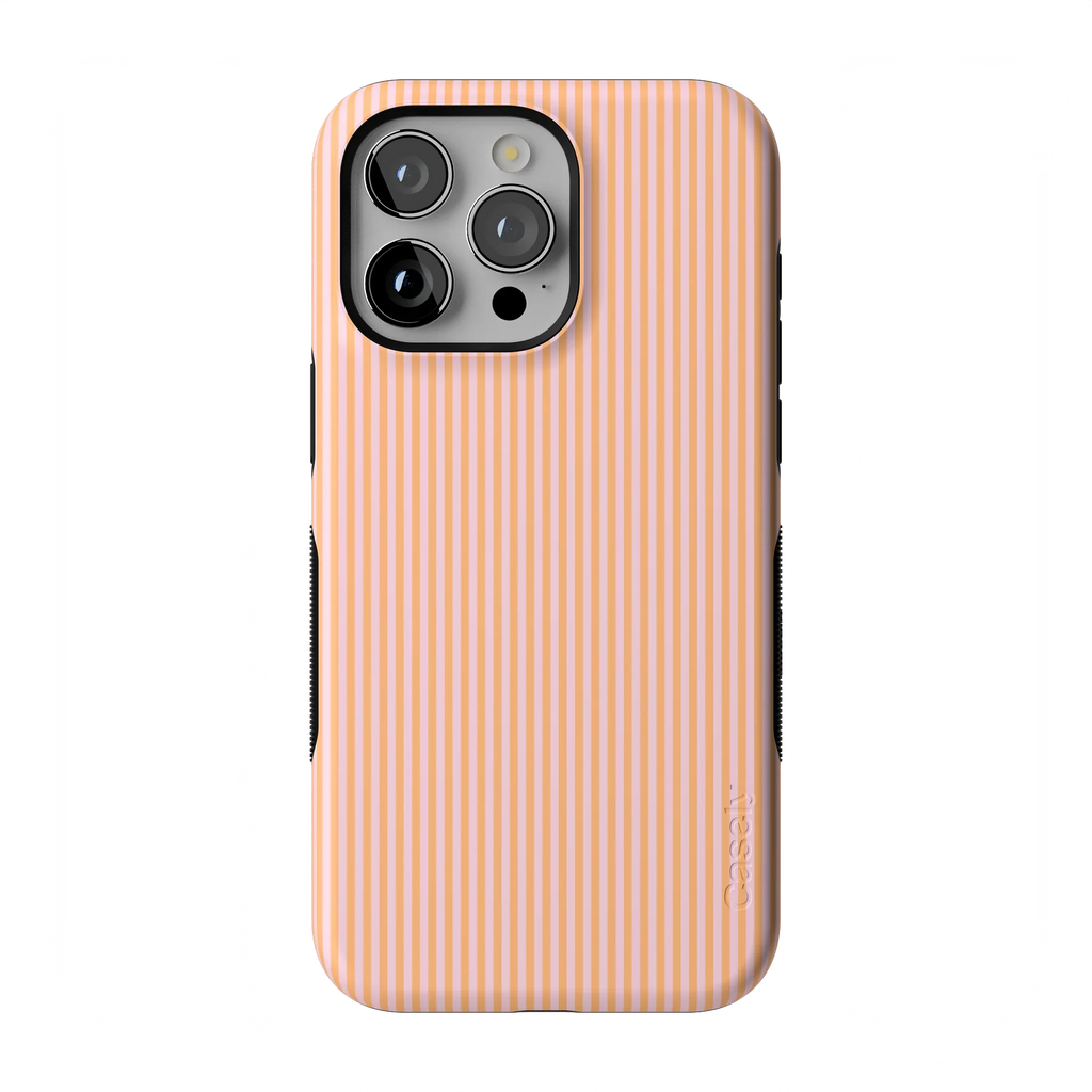Stripes and the City | Orange & Pink Pinstripe Case