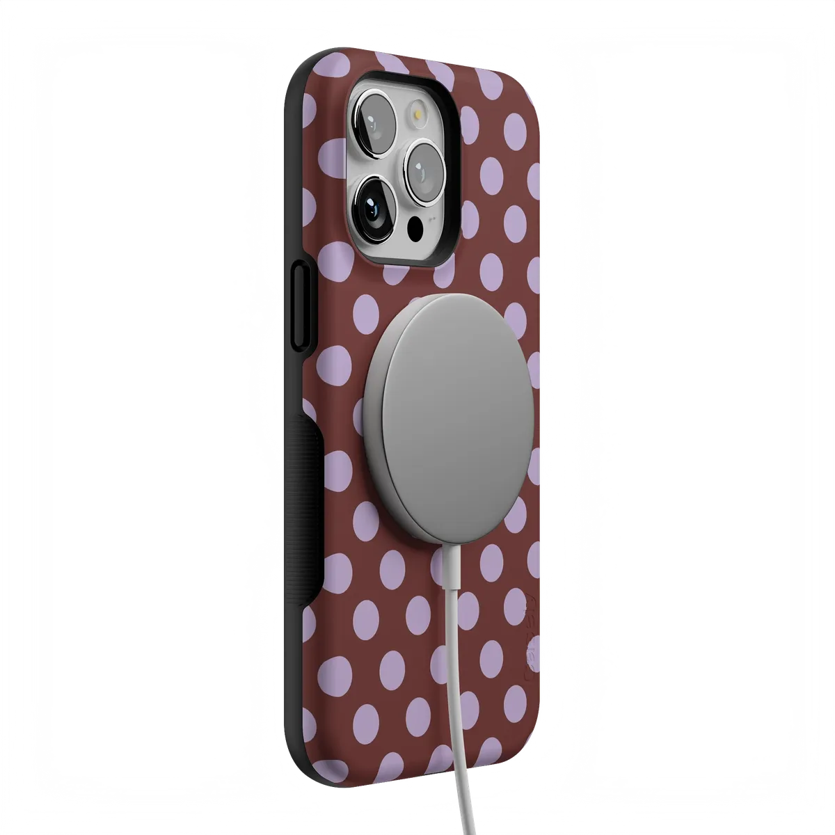 Spotted in SoHo | Burgundy Polka Dot Case