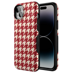 Scarlet Stitch | Red Houndstooth Case