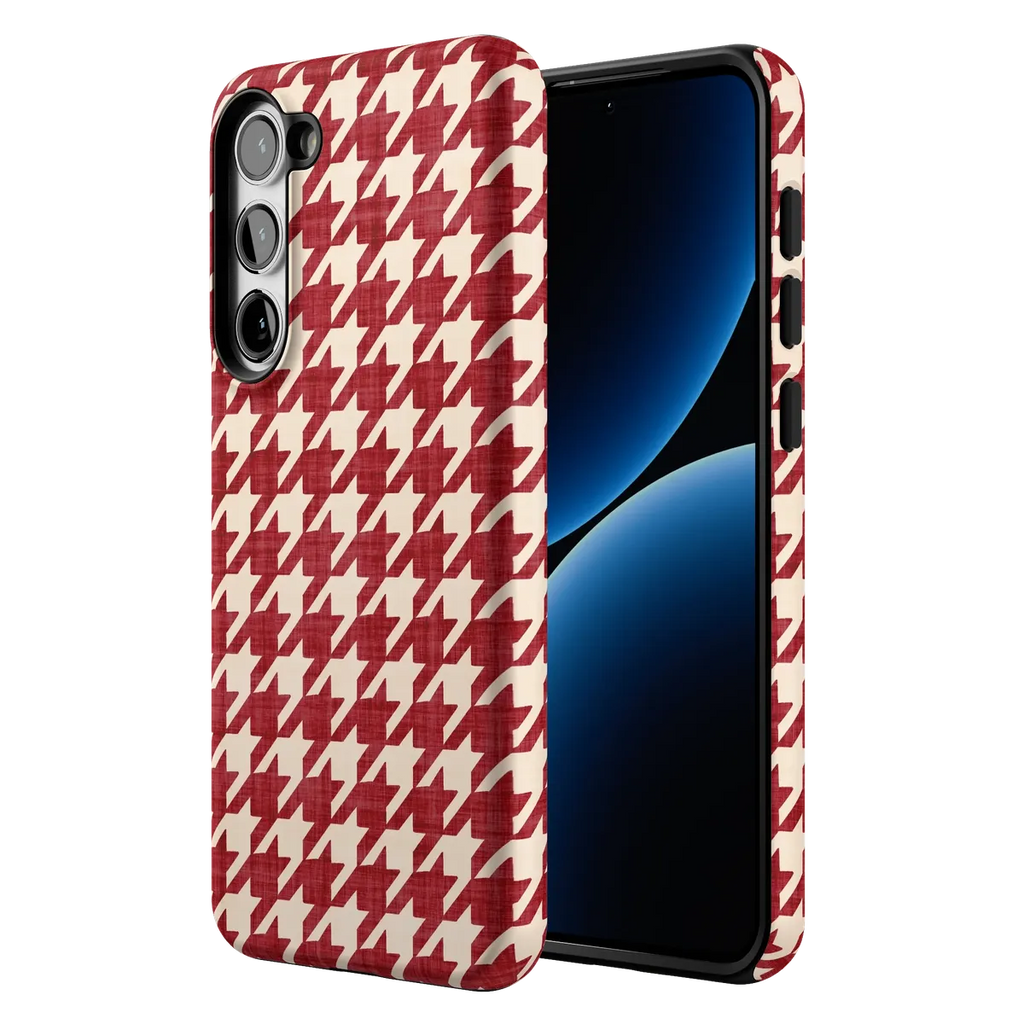 Scarlet Stitch | Red Houndstooth Case