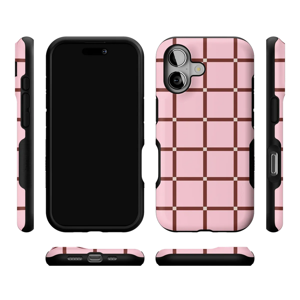 Uptown Gridlock | Pink Checkerboard Case