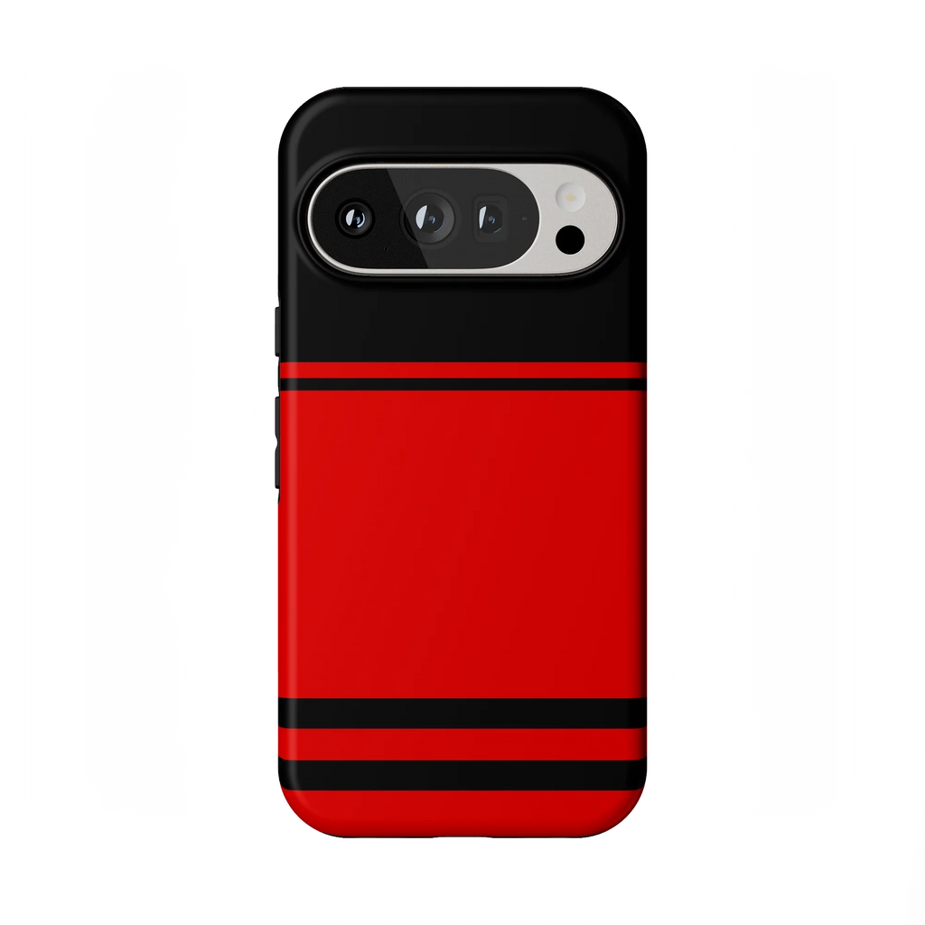 Storm Warning | Black & Red Stripes Case