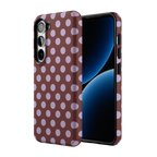Spotted in SoHo | Burgundy Polka Dot Case