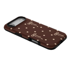 Teddy Bows | Brown Polka Dot Case