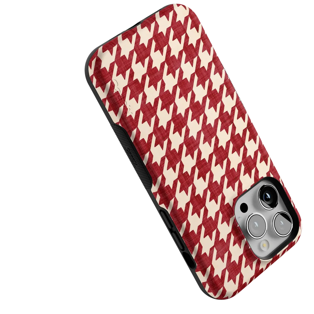 Scarlet Stitch | Red Houndstooth Case
