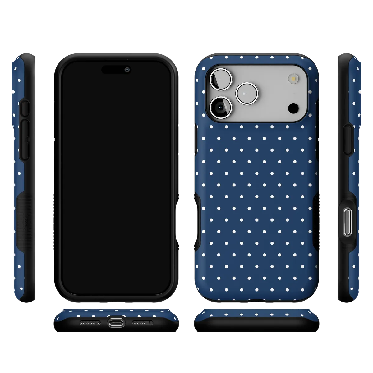 On the Dot | Navy Polka Dot Case
