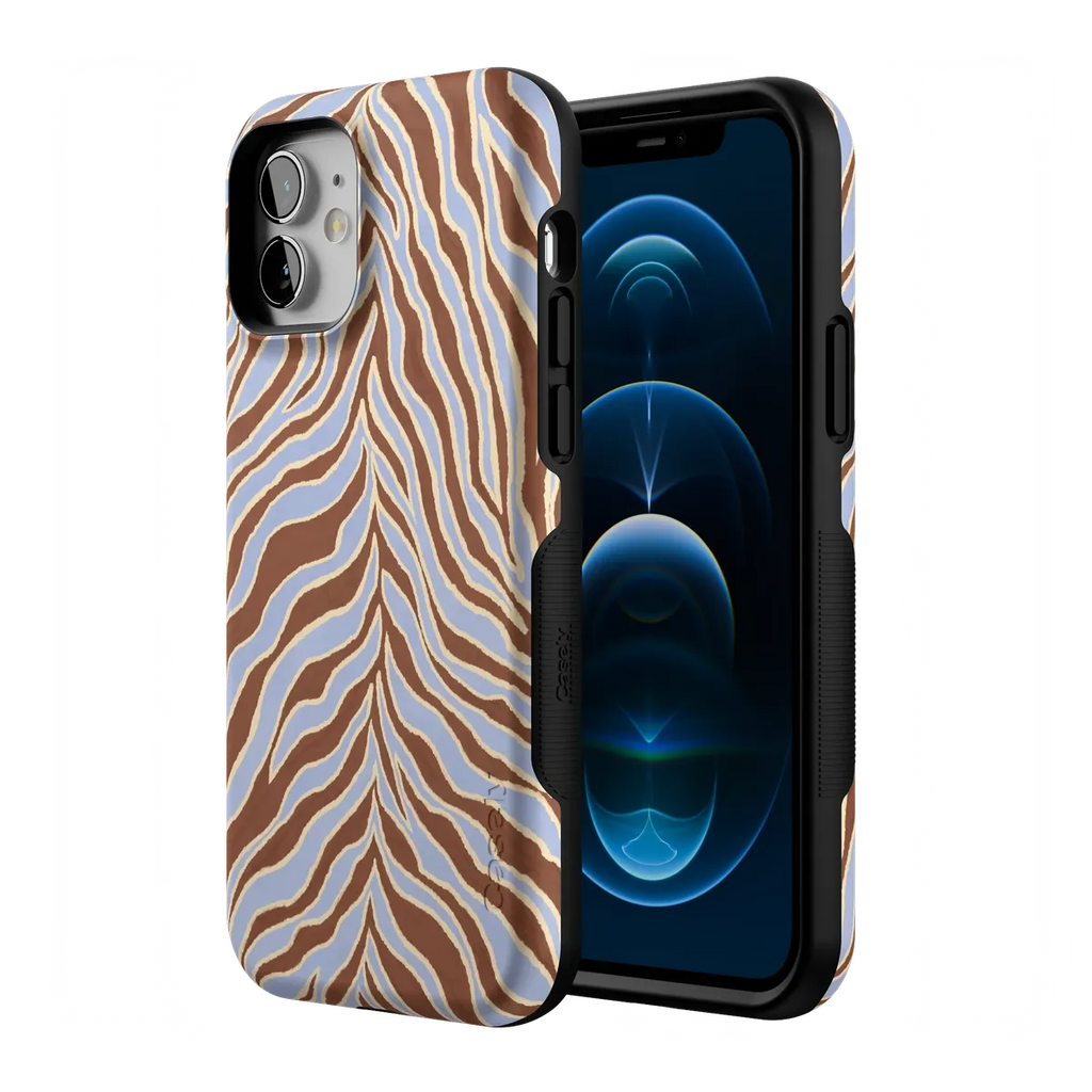 Untamed | Brown & Blue Zebra Case