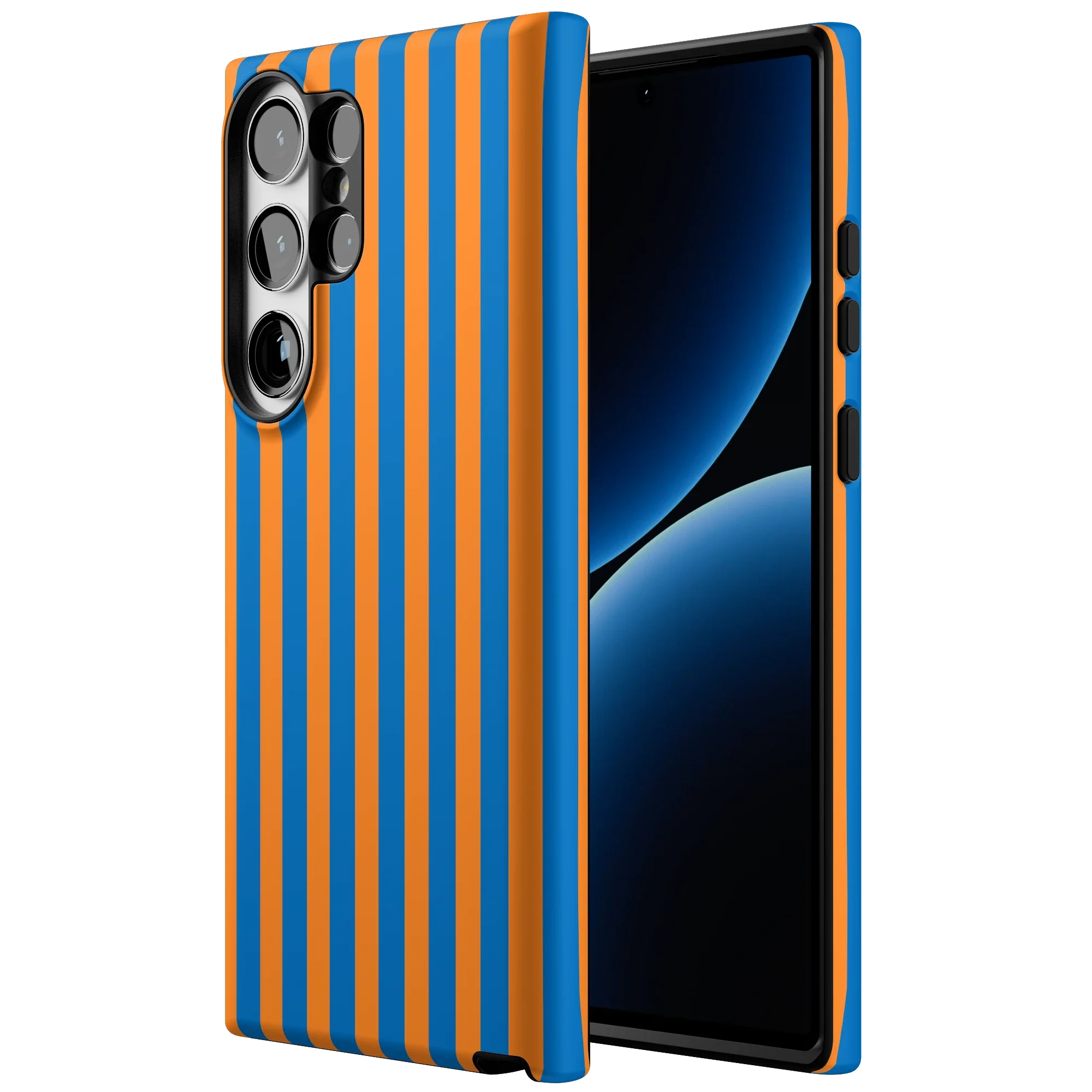Go New York | Blue & Orange Stripes Case