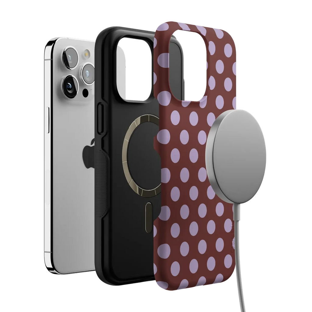 Spotted in SoHo | Burgundy Polka Dot Case