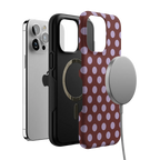 Spotted in SoHo | Burgundy Polka Dot Case