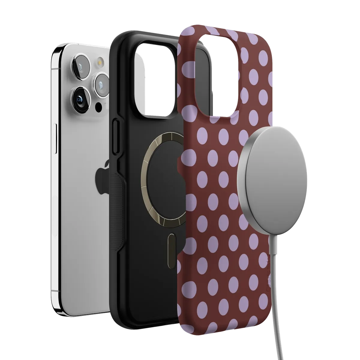 Spotted in SoHo | Burgundy Polka Dot Case