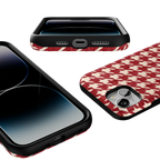 Scarlet Stitch | Red Houndstooth Case