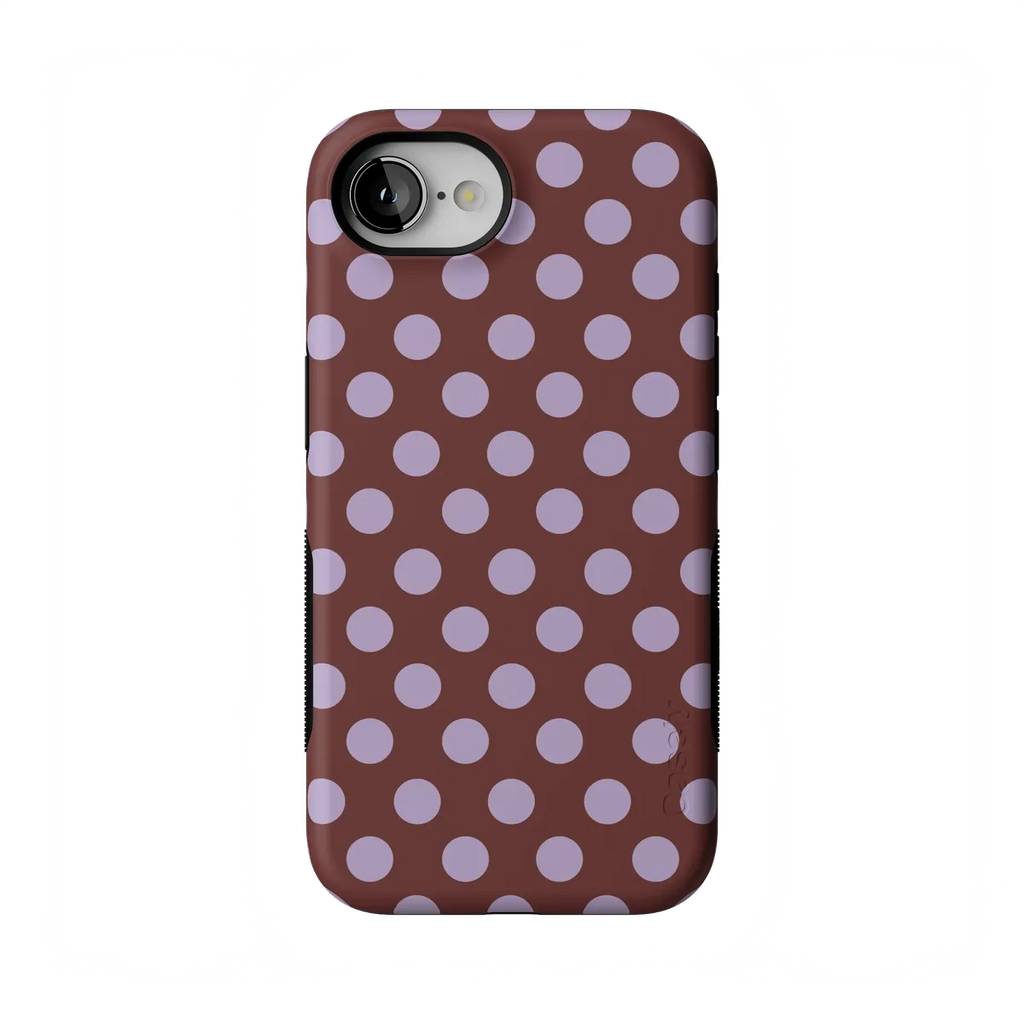 Spotted in SoHo | Burgundy Polka Dot Case