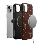 Teddy Bows | Brown Polka Dot Case