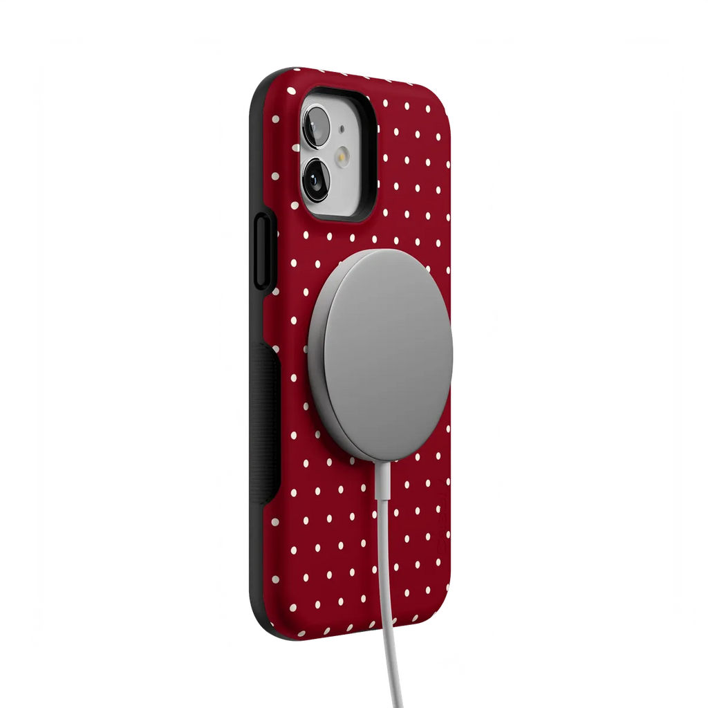 On the Dot | Maroon Polka Dot Case