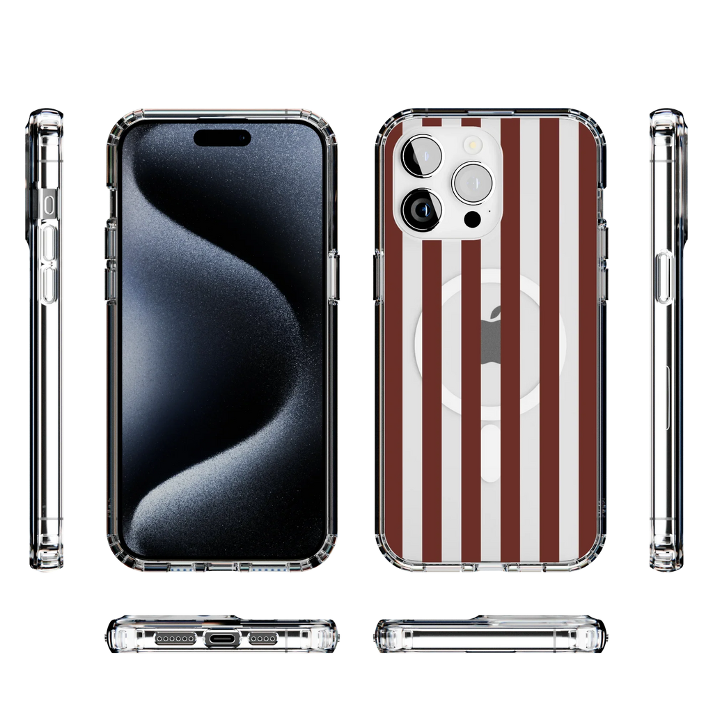 Sunday in Brooklyn | Burgundy Stripes Case