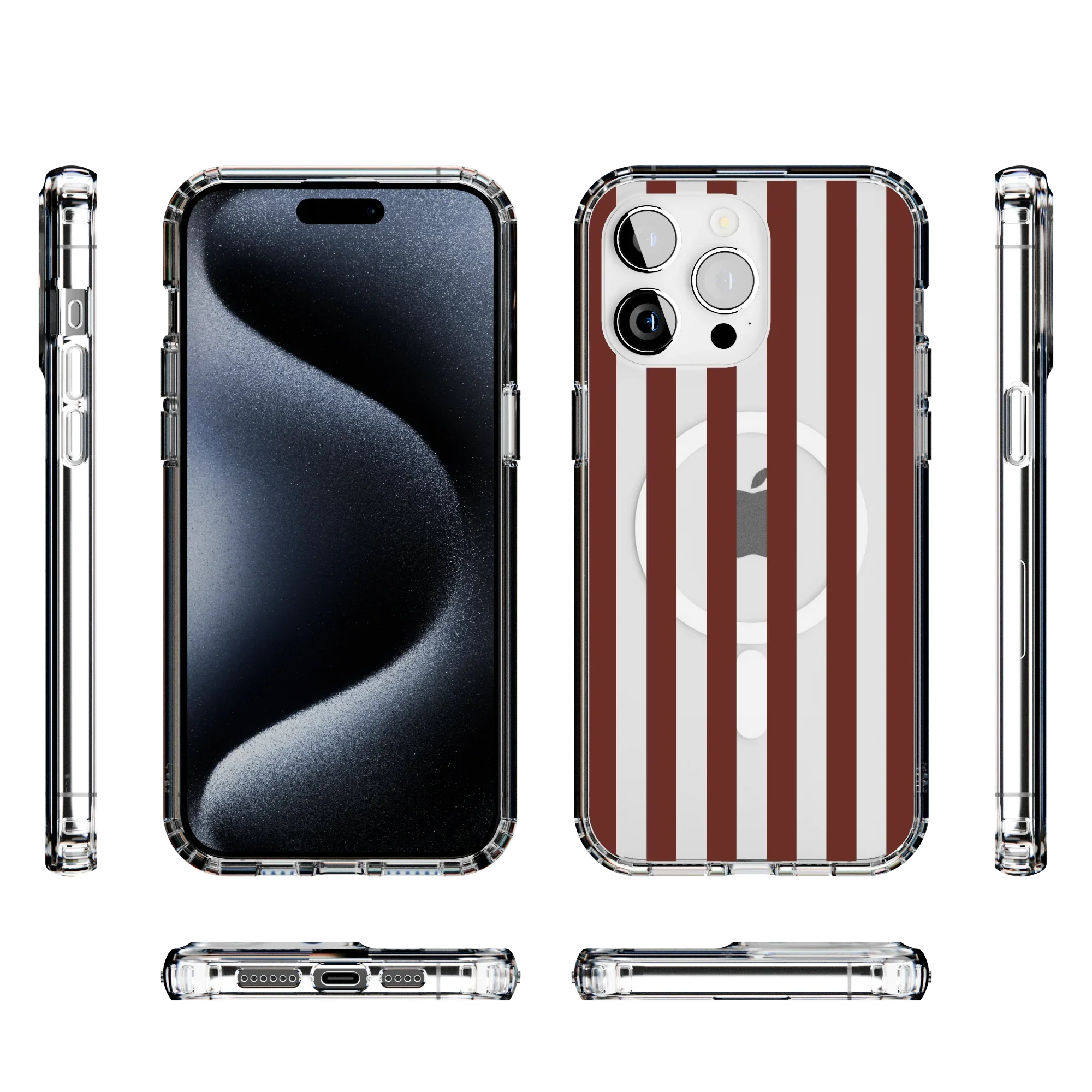Sunday in Brooklyn | Burgundy Stripes Case