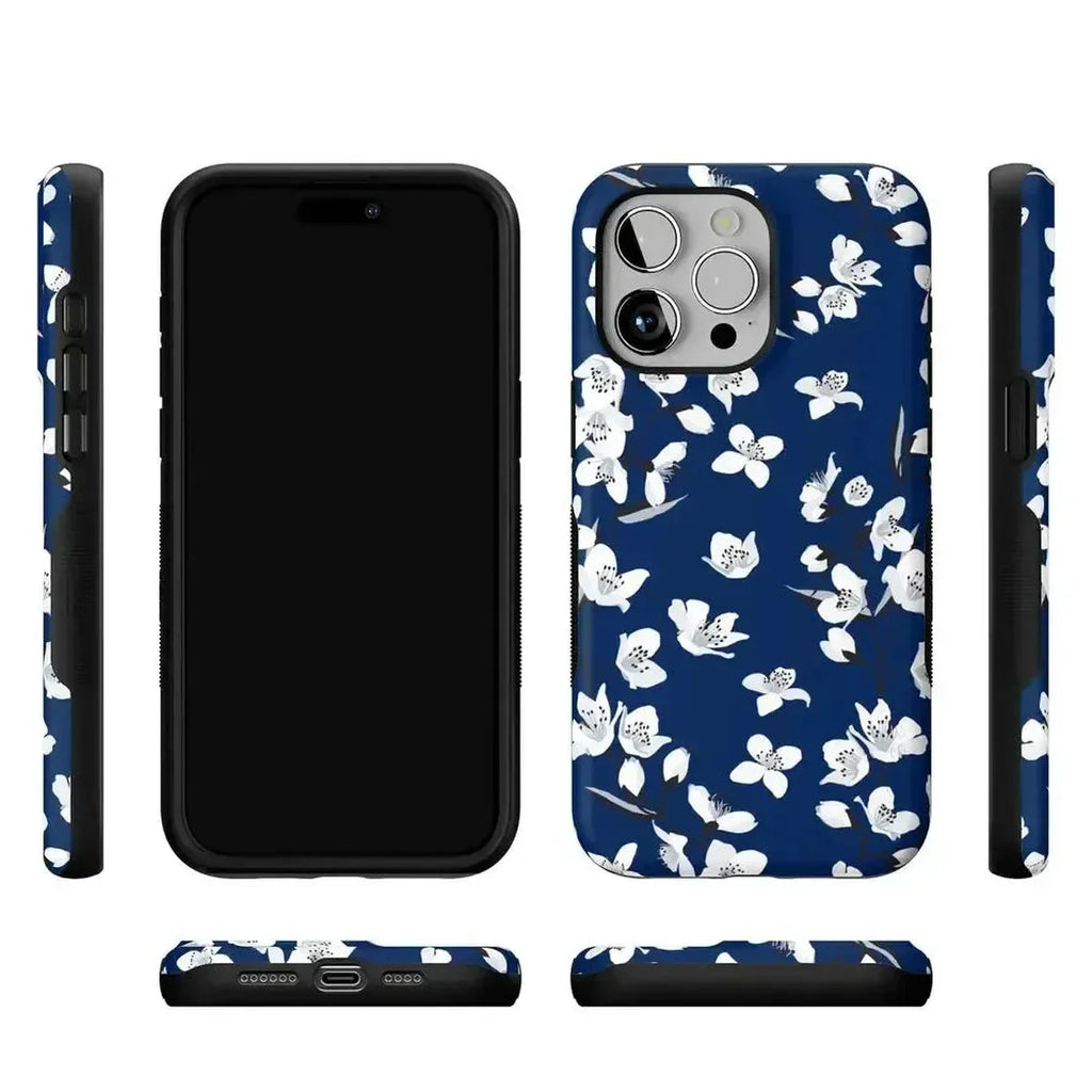 Floral Forest | Navy Cherry Blossom Floral Case