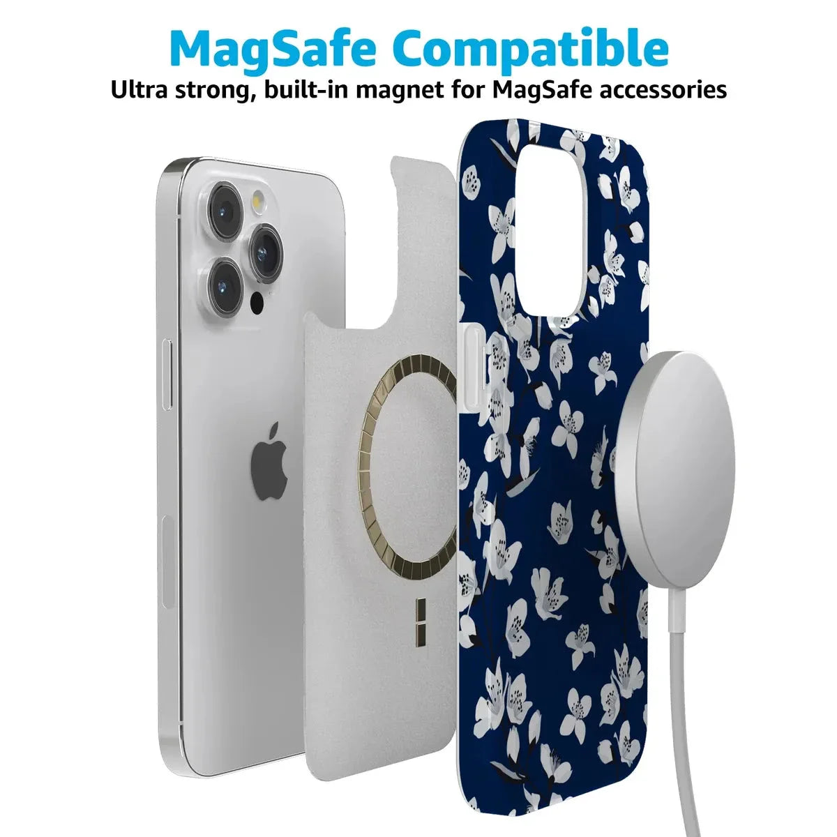 Floral Forest | Navy Cherry Blossom Floral Case
