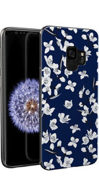 Floral Forest | Navy Cherry Blossom Floral Samsung Case