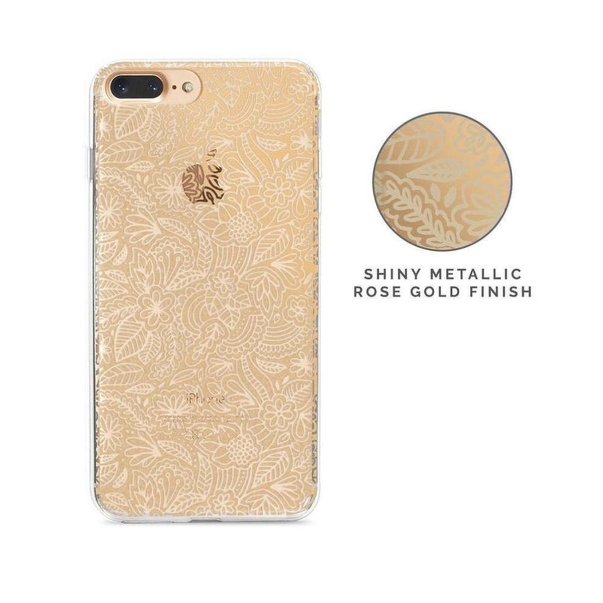 Floral Mandala | Rose Gold Clear Case