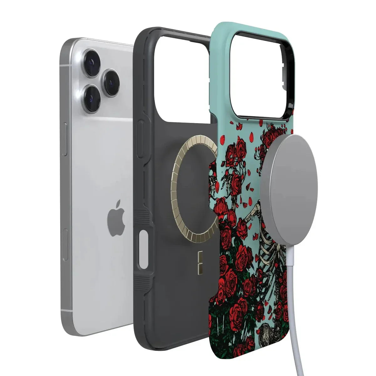 Forever Grateful | Grateful Dead Skeleton Floral Case