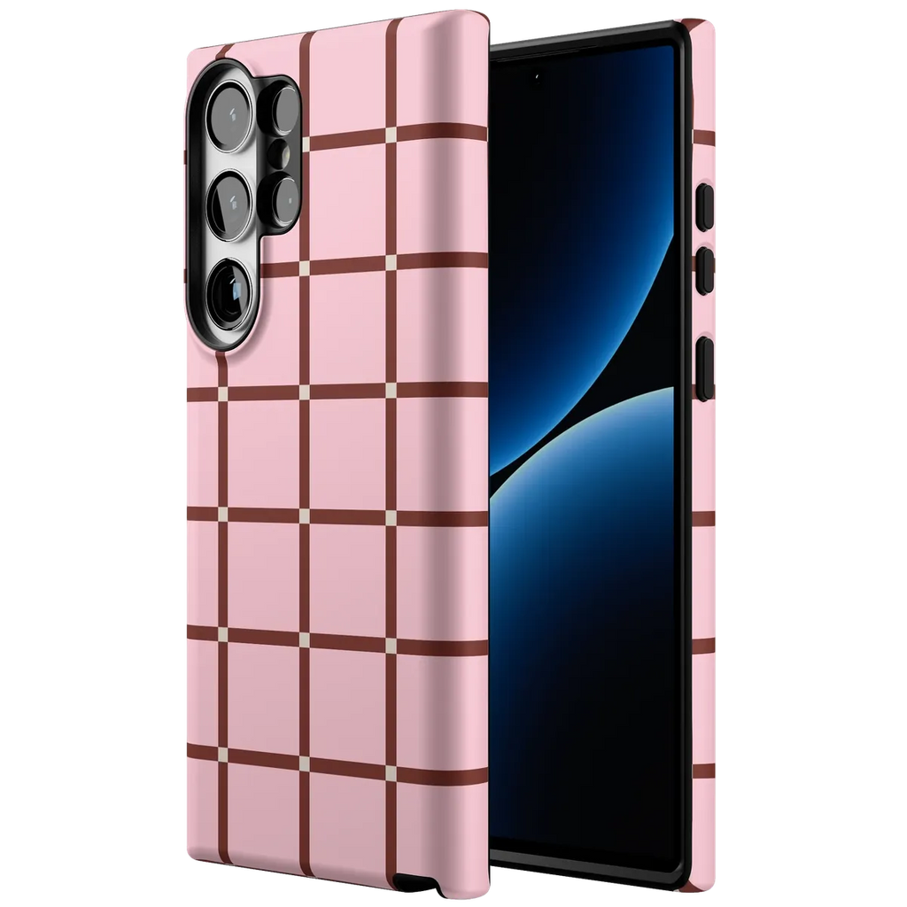 Uptown Gridlock | Pink Checkerboard Case