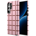 Uptown Gridlock | Pink Checkerboard Case