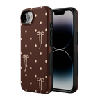 Teddy Bows | Brown Polka Dot Case