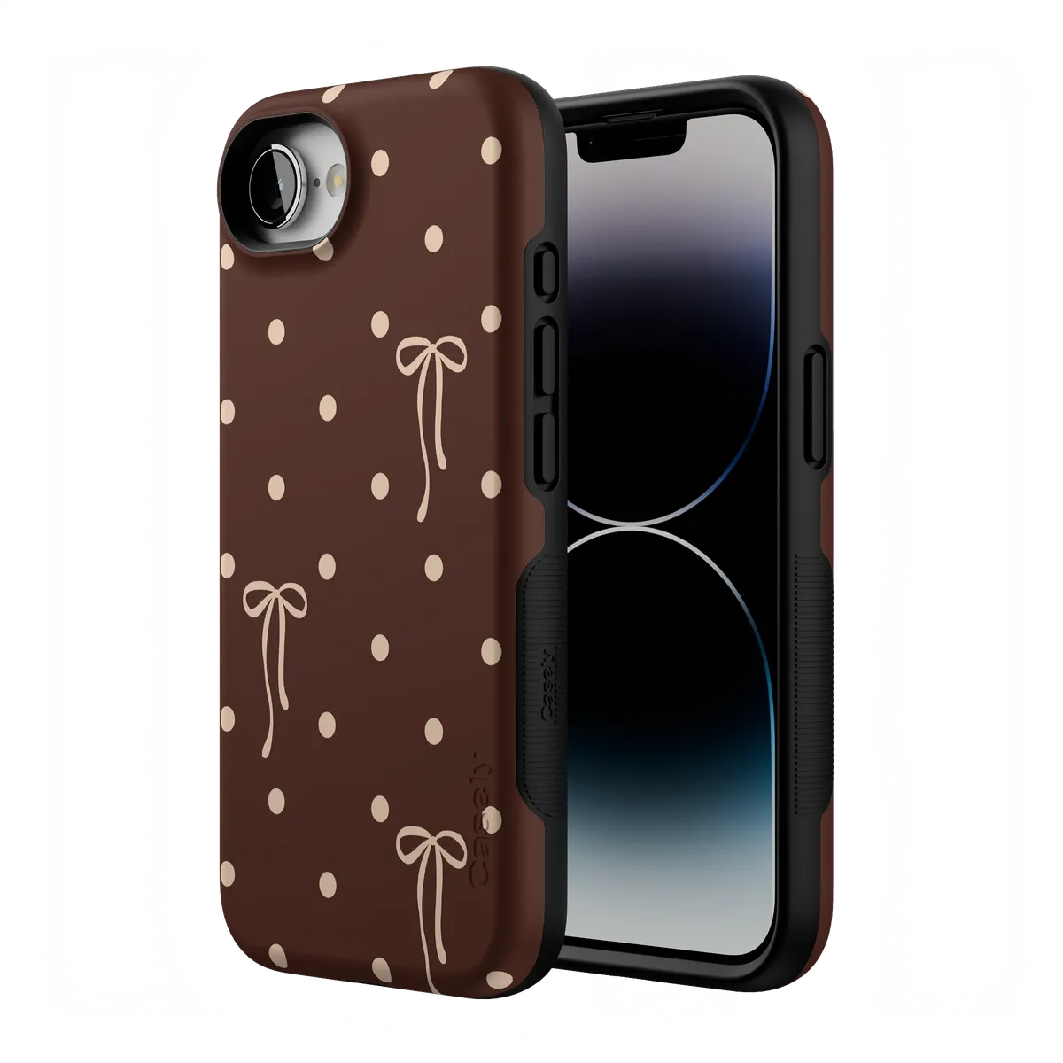 Teddy Bows | Brown Polka Dot Case