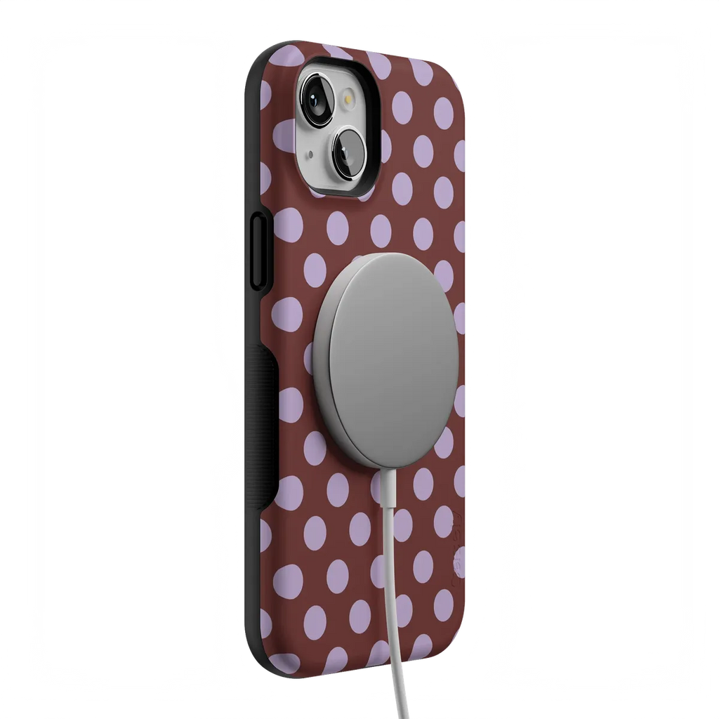 Spotted in SoHo | Burgundy Polka Dot Case