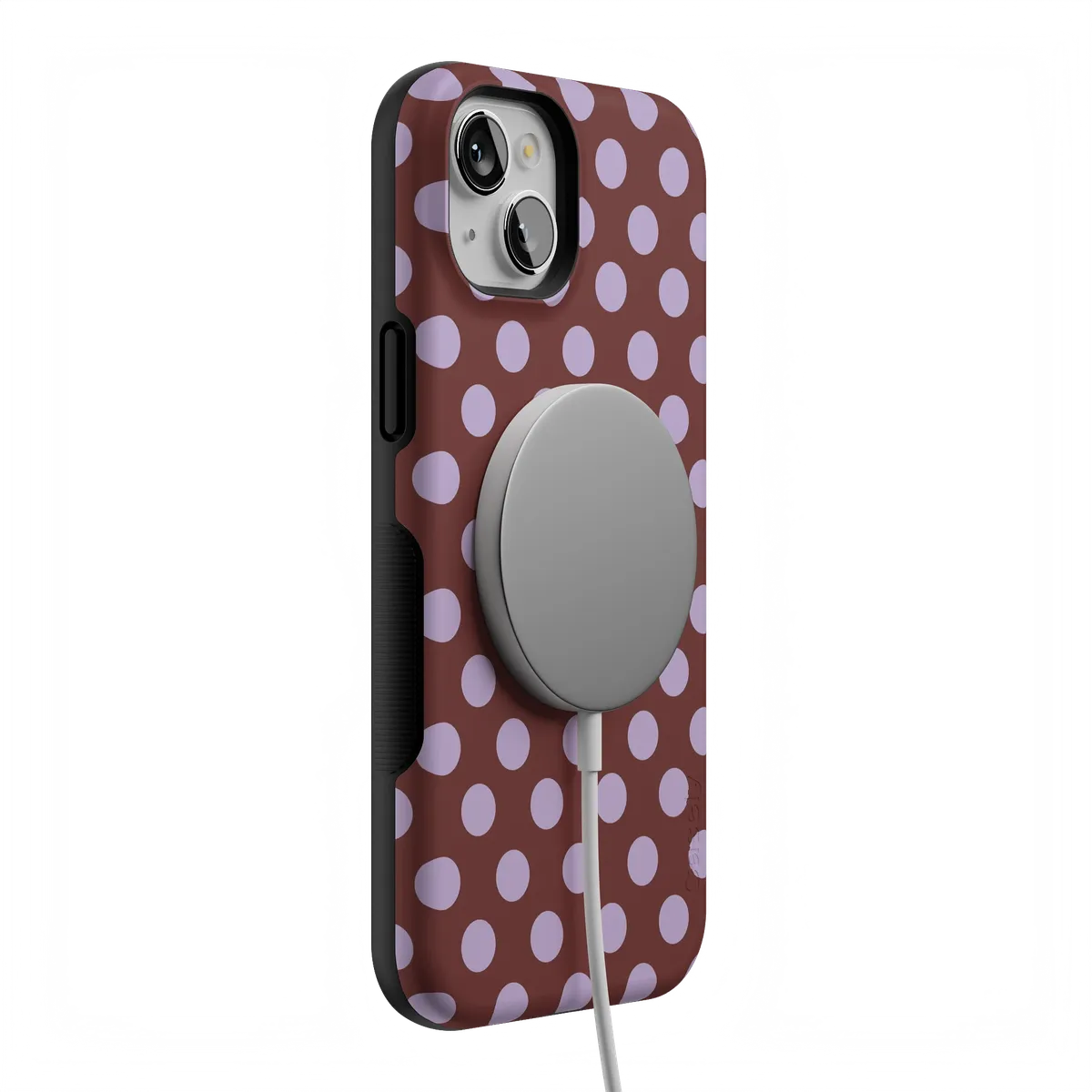 Spotted in SoHo | Burgundy Polka Dot Case