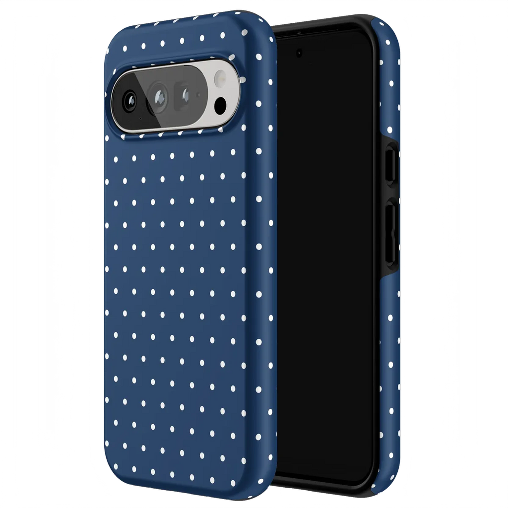 On the Dot | Navy Polka Dot Case