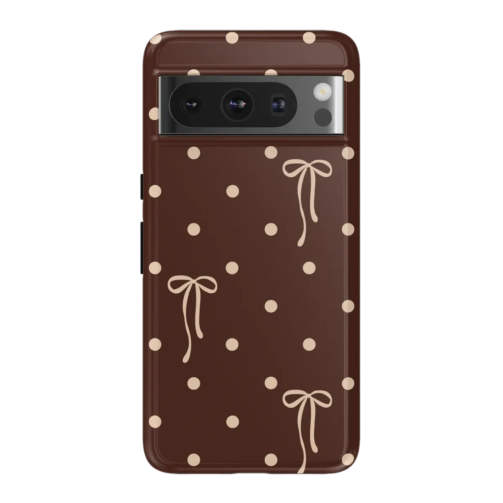 Teddy Bows | Brown Polka Dot Case