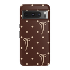 Teddy Bows | Brown Polka Dot Case