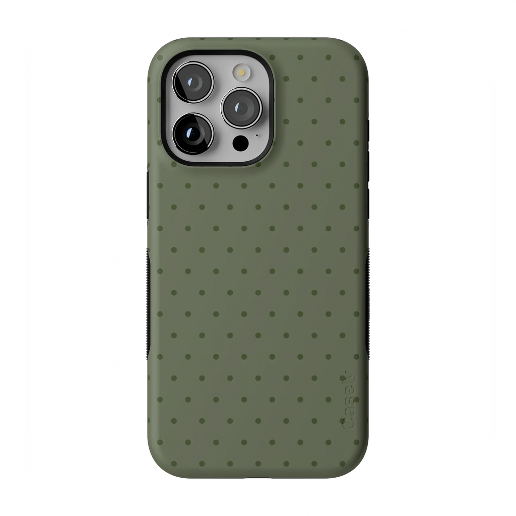 On the Dot | Olive Green Polka Dot Case