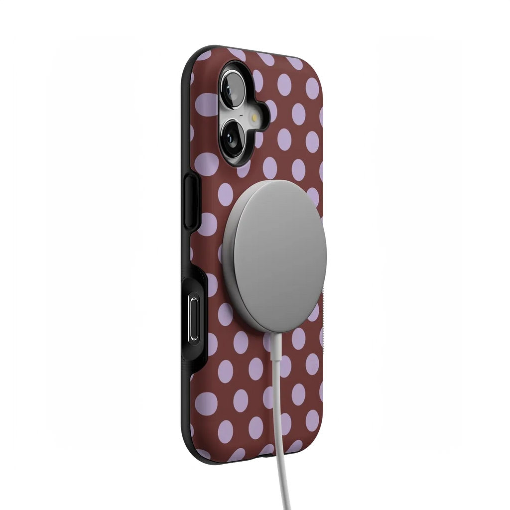 Spotted in SoHo | Burgundy Polka Dot Case