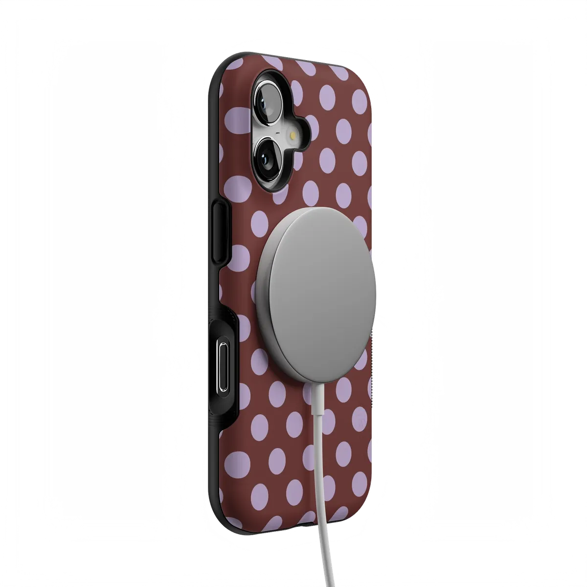 Spotted in SoHo | Burgundy Polka Dot Case