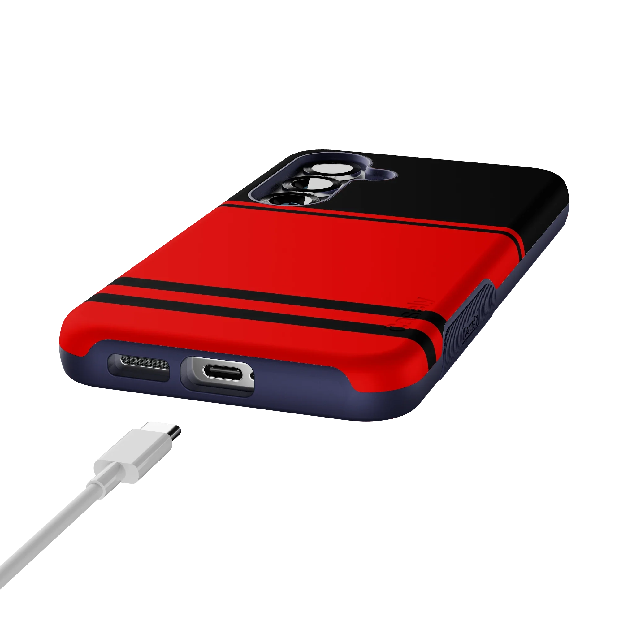Storm Warning | Black & Red Stripes Case