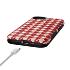 Scarlet Stitch | Red Houndstooth Case