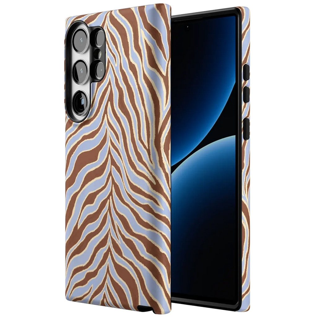 Untamed | Brown & Blue Zebra Case