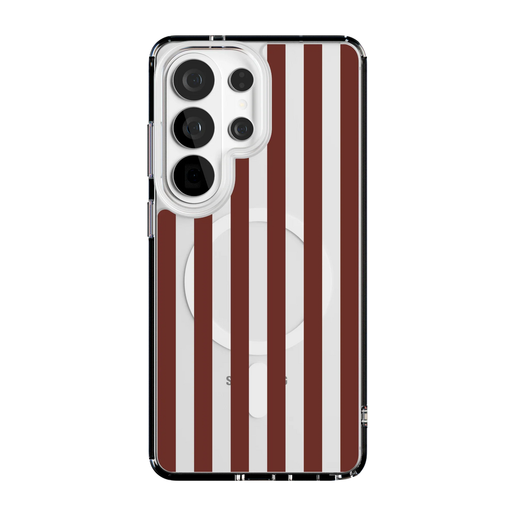 Sunday in Brooklyn | Burgundy Stripes Case