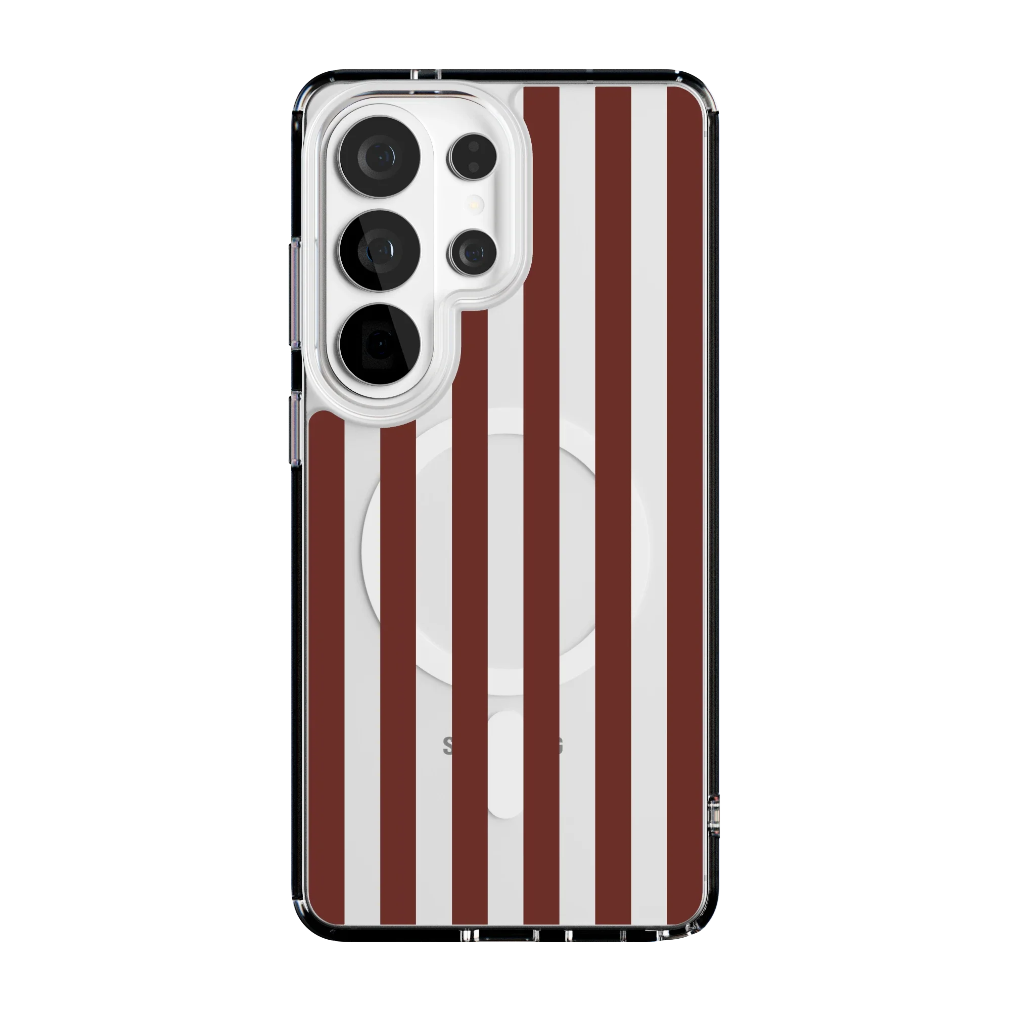 Sunday in Brooklyn | Burgundy Stripes Case