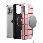 Uptown Gridlock | Pink Checkerboard Case