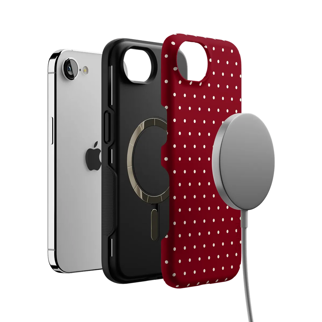On the Dot | Maroon Polka Dot Case