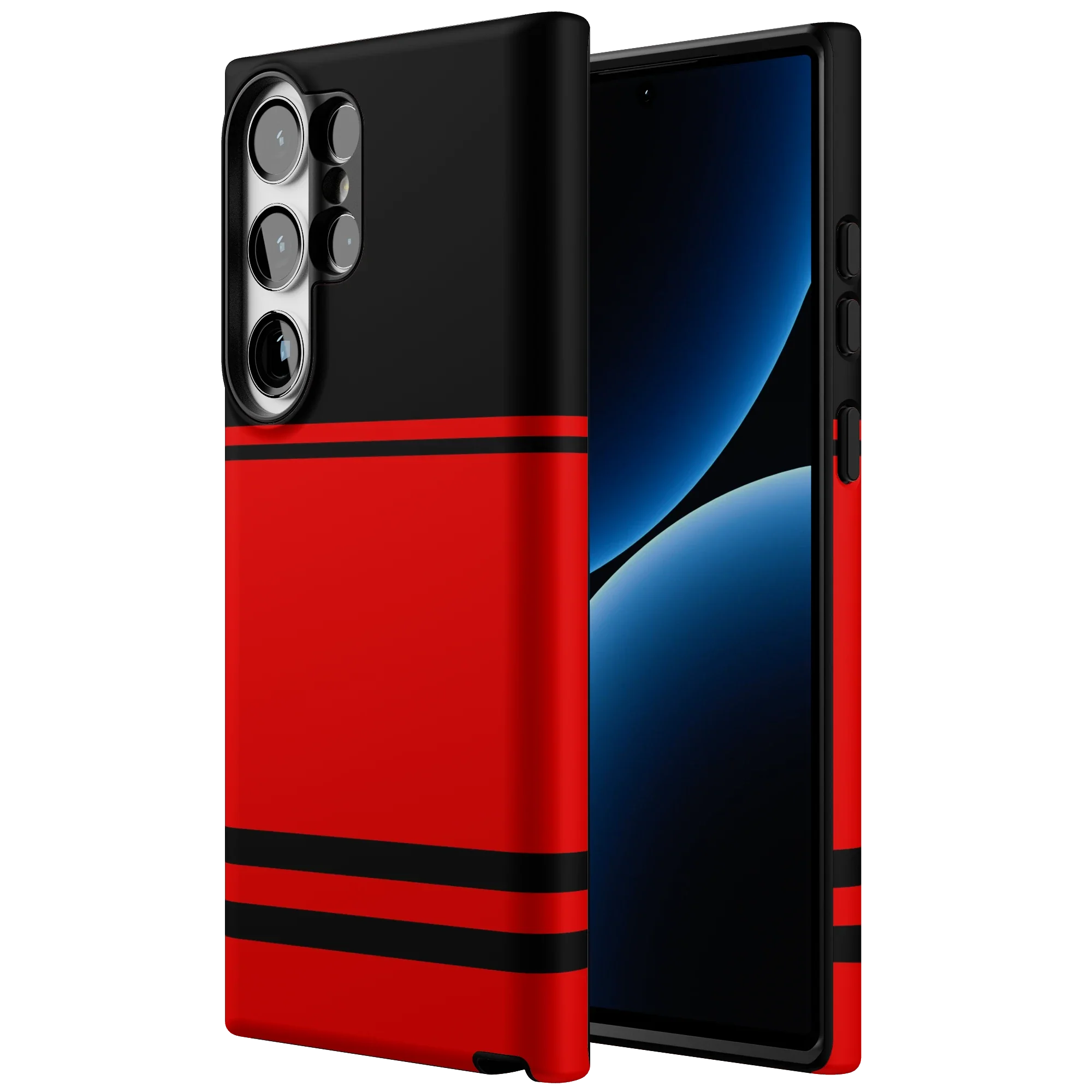 Storm Warning | Black & Red Stripes Case